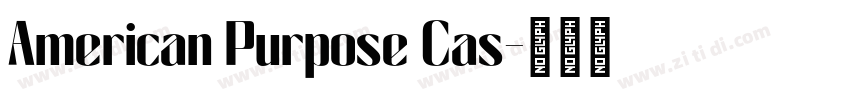 American Purpose Cas字体转换